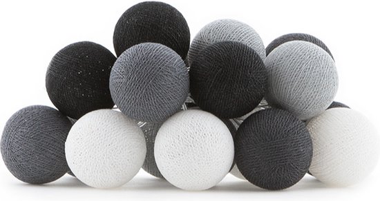 Cotton Ball Lights - Indoor lichtslinger - Antra - 20 lampjes van Cotton Ball Lights