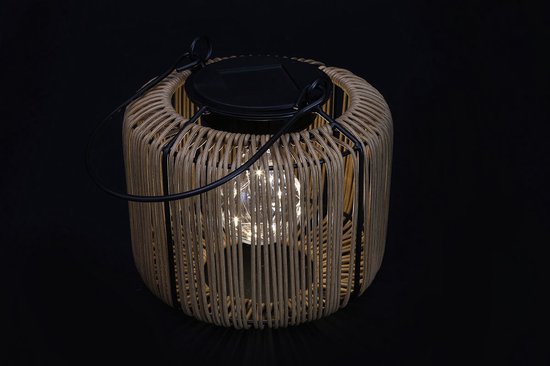 Countryfield hanglamp LED solar buiten zwart kunststof trendy tuinlamp. van Merkloos