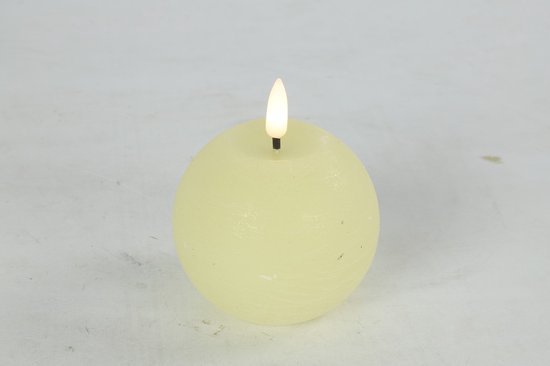 Countryfield LED bolkaars - sfeervolle verlichting 8x8x9,5cm creme. van Countryfield