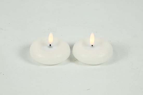 Countryfield LED drijfkaars speelgoed decoratief 7,5cm wit 2 stuks. van Countryfield