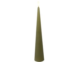 Countryfield LED kegelkaars rustiek speelgoed decoratie beige 29,5cm. van Countryfield