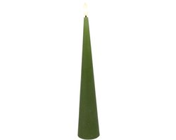 Countryfield LED kegelkaars speelgoed rustiek groen 29,5cm decoratief. van Countryfield
