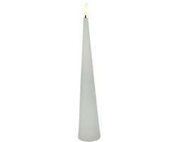 Countryfield LED kegelkaars speelgoed rustiek wit 29,5cm decoratie.