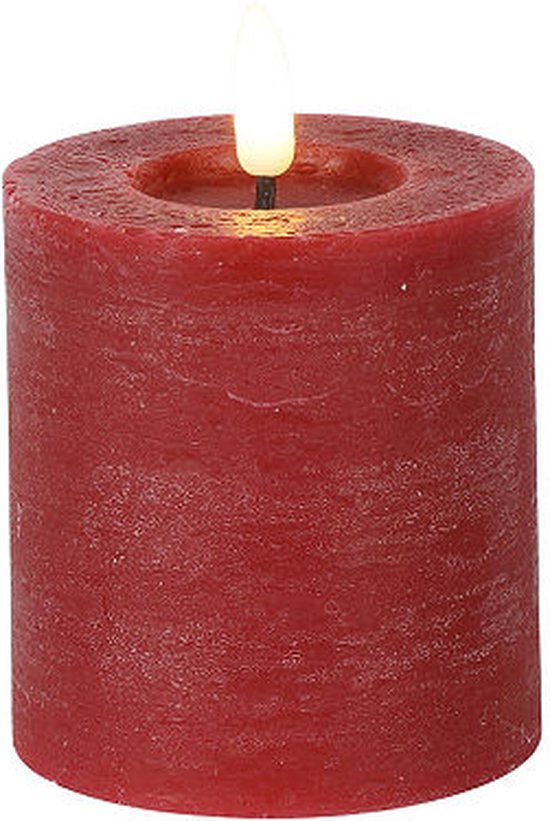 Countryfield LED stompkaars rustiek rood 7,5x7,5x8cm decoratief. van Countryfield