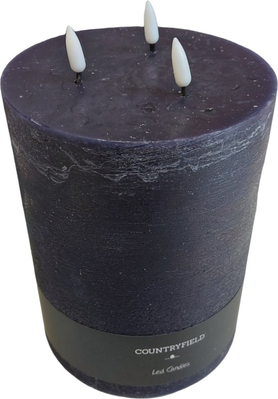 Countryfield LED stompkaars zwart 15x15x22,5cm met warm wit licht. van Countryfield