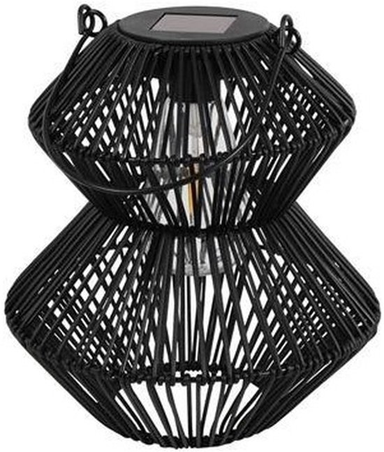 Countryfield solar lantaarn zwart - sfeervolle buitenverlichting 23cm. van Countryfield