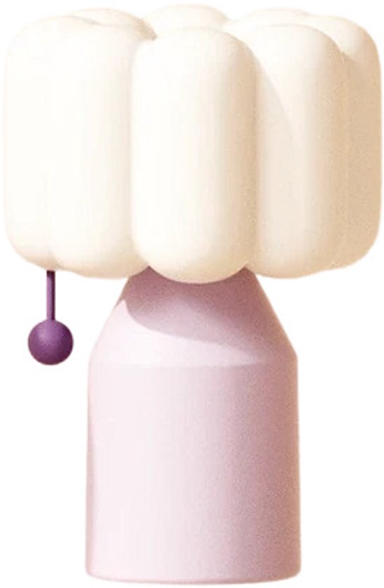 Crèmekleurige bedlamp, hoogwaardige slaapkamerlamp, slaaplamp, hoogwaardig nachtlampje, sfeerverlichting - roze van Merkloos