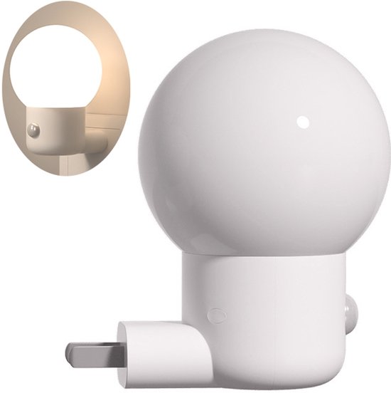 Crrynuo - LED Nachtlampjes (2-Stuks) - Plug-in (220V) - 1W Zacht Licht - Bewegingssensor + Lichtsensor - Geïntegreerde Detectie - 70g van Crrynuo