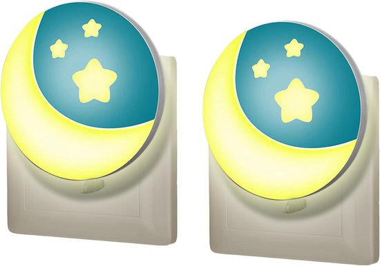 Crrynuo - Nachtlampje - LED lamp - Lichtsensor - Automatische Inductie Nachtlamp - 2 Stuks - Kinderveilig - Warm Wit van Crrynuo