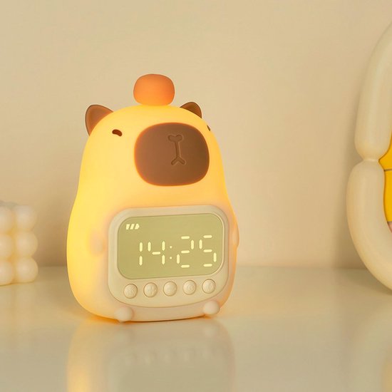 Dailygoods - Digitale Kinderwekker Nachtlampje Dimbaar en Oplaadbaar van dailygoods