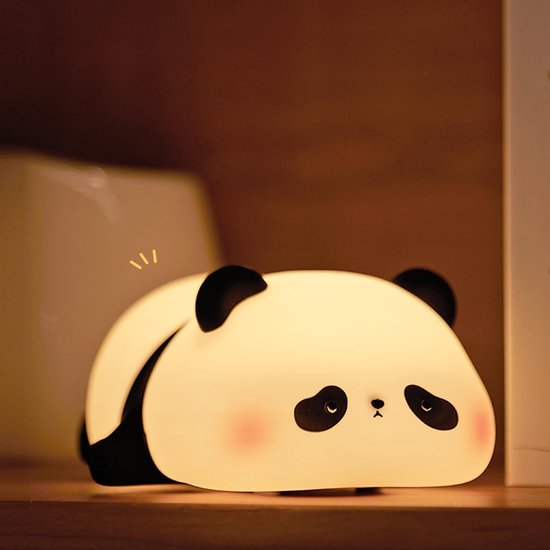 Dailygoody - Kindernachtlampje - Panda nachtlampje - Dimbaar en oplaadbaar - Siliconen ledlamp - Geschikt voor kinderen - 30 minuten timer