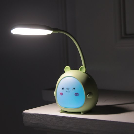 Dailyiled - kinder nachtlamp - cartoon - 3 standen - draaibaar - groen van Dailyiled