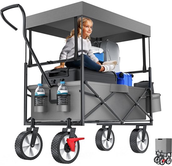 DailySupplies® Bolderkar Opvouwbaar - Bolderwagen Luchtbanden - Bolderkarren - 100kg Draagvermogen van DailySupplies®