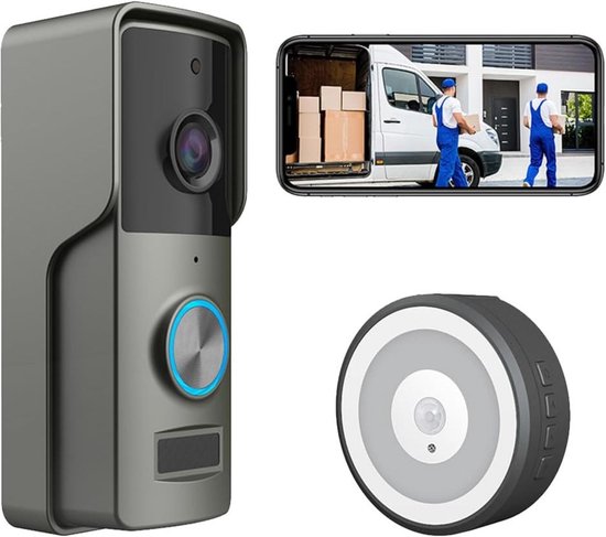DailySupplies® Deurbellen met Camera - Video Deurbel - Draadloos - Full HD - Zwart van DailySupplies®