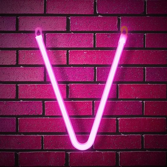 Daity 1 Pack - LED-letter neonlicht, LED roze verlichte letterlamp, wanddecoratie neonlicht van Merkloos