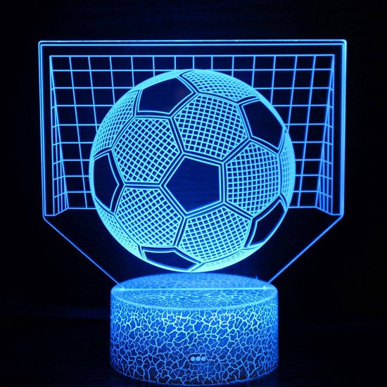 Daity 1 Pack - Voetbal 3D Nachtlampje, met afstandsbediening en touchbediening, instelbare helderheid, USB- en batterijgevoed, het beste cadeau voor sportliefhebbers, jongens en meisjes. van Merkloos