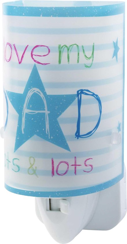 Dalber Nachtlamp Dad 13 Cm Blauw van Merkloos