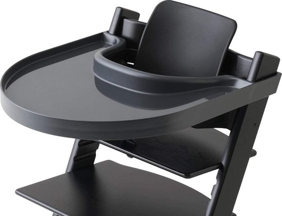 DE Tafel geschikt voor Tripp Trapp kinderstoel - Truls & Trine Playtray - antraciet - 51x49x7 cm van Playtray