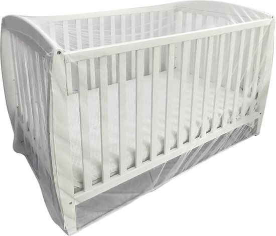 Deconet baby klamboe ledikant, L150x B90cm, wit, baby