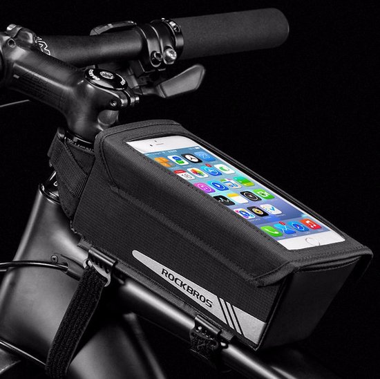 Decopatent® PRO Fiets Frametas met Telefoonhouder - Frametas Fietstas - Waterdicht - Racefiets - MTB - Fietsen - Tot 6.2 Inch Gsm van Decopatent