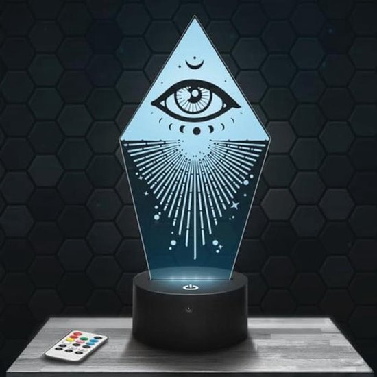 Decoratieve Bedlamp met Derde Oog voor Slaapkamer - Spiritueel Nachtlampje voor Volwassenen - Origineel Cadeau Idee van Merkloos