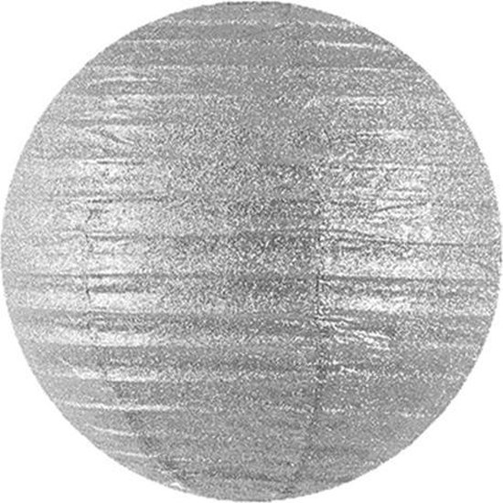 Decoratieve lampion zilver 20cm