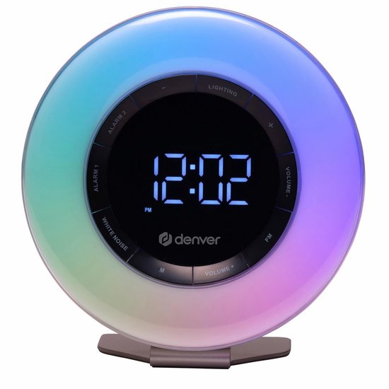Denver Wake Up Light - FM Wekkerradio - Snooze - Lichtwekker - White Noise - CRL342 van Denver