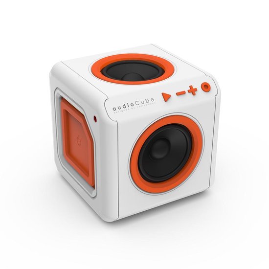 DesignNest - AudioCube |portable| - Bluetooth speaker - zwart/oranje van Designnest