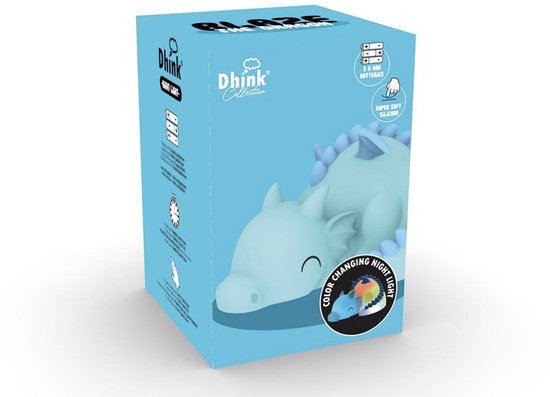 Dhink Collection - Nachtlampje Draak (zacht silicone) + 15 min. timer + tikfunctie van Merkloos