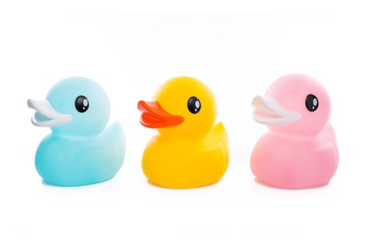 DHINK Eend Kinderlamp Multikleur LED licht Kinderkamer Kids- Geel van Dhink
