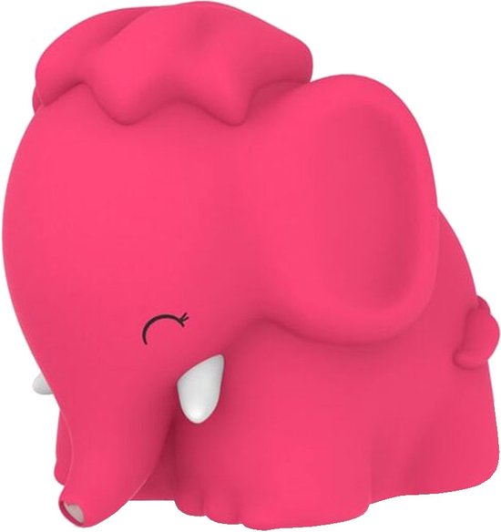 Dhink-Nachtlampje Elephant in zacht knuffel-siliconen materiaal van Dhink