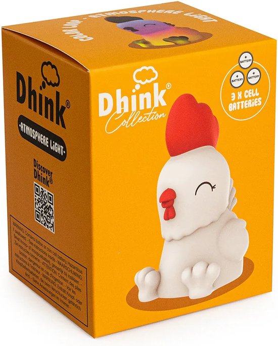 Dhink - Nachtlampje Haan -siliconen materiaal van Dhink