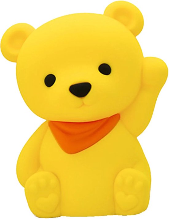 Dhink - Nachtlampje Teddybeer - in zacht knuffel-siliconen materiaal van Dhink