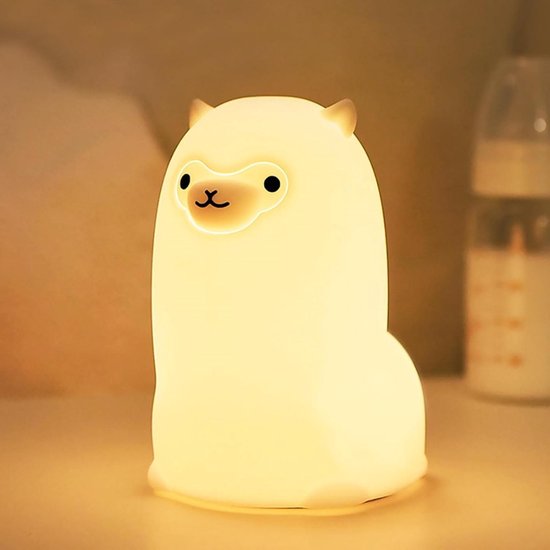 Dierenvormig Nachtlicht - Schattig Siliconen Lampje - LED Nachtlamp - 7-Kleuren Verloop - 1-Uurs Timer - BPA-Vrij Siliconen - Zacht En Wasbaar - Veilig Voor Kinderen En Ouderen - 1 Stuk van Longziming