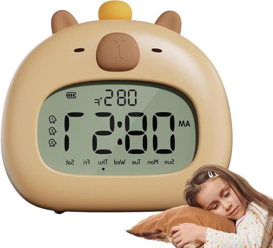 Dierenwekker - Nachtlamp - Slaaproutine Oefenen - Zacht Warm Licht - 120x78x112mm - Standaard