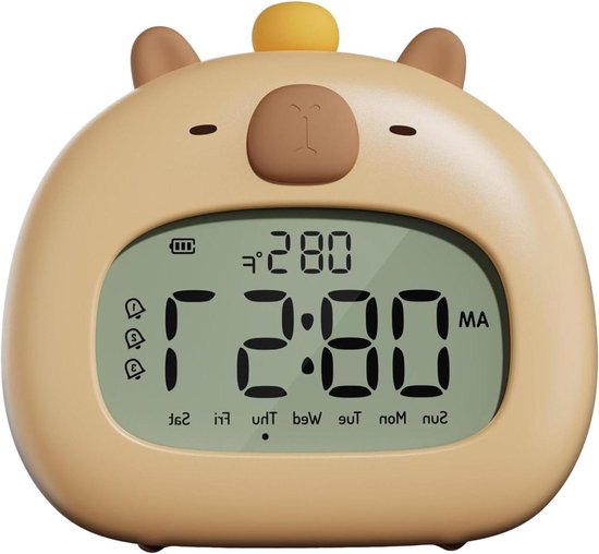 Dierenwekker Nachtlampje - Capybara Lamp - Slaap Oefenen - Instelbare Timer - 120 x 78 mm - Standaard