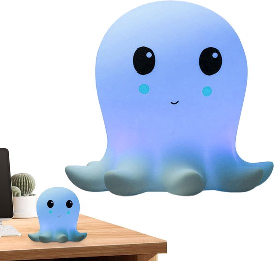 Dierlijk Bedlampje - Octopus Lamp Nachtlampje - Kinderkamer Verlichting - Kleurveranderend Siliconen - 137 Centimeter Basis van Merkloos