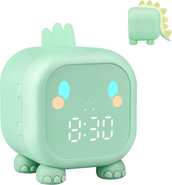 Digitale Kinderwekker met LED Nachtlampje, Snooze & Temperatuur - Cadeau Jongen/Meisje van Merkloos