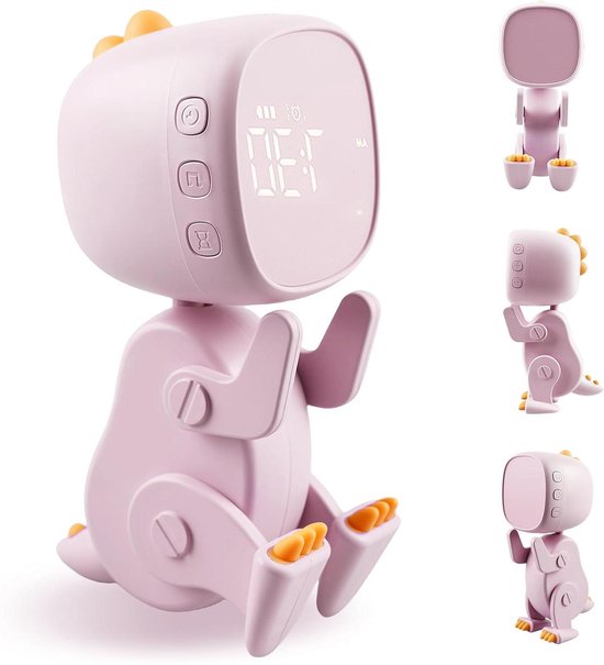 Digitale kinderwekker met nachtlampje dinosaurus vorm - werkt op batterijen van Merkloos