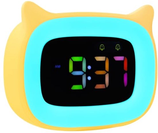 Digitale Kinderwekker met Nachtlampje en Sluimerfunctie voor Meisjes en Jongens - Met Dual Alarm en 18 Beltonen van Merkloos