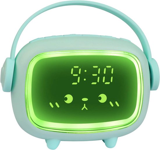 Digitale Kinderwekker met Nachtlampje, Slaaptraining en 2 Alarmen van Merkloos