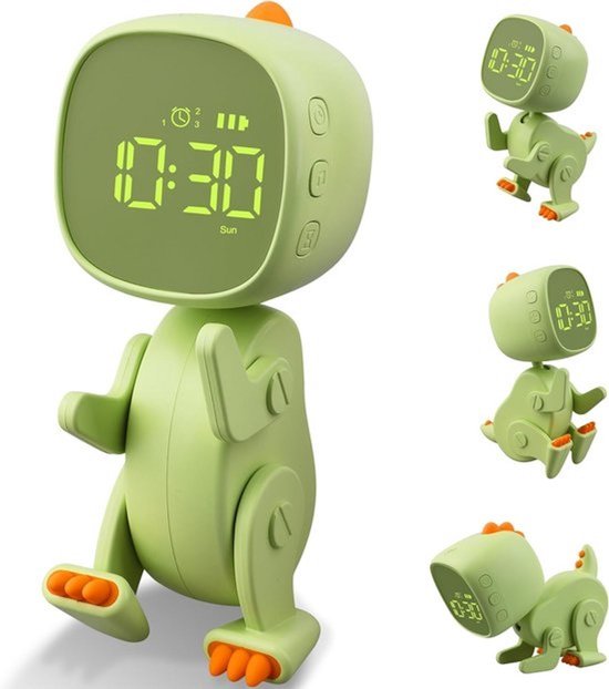 Digitale kinderwekker met nachtlampje, snooze en sluimerfunctie - Draagbaar cadeau voor jongens en meisjes
