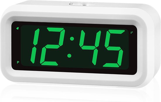 Digitale LED Wekker met Groen Display – Draadloze Tafelklok – Verstelbare Helderheid – 12/24 Uurs Weergave – Geschikt voor Slaapkamer, Badkamer en Bureau – Ideaal als Cadeau van Merkloos