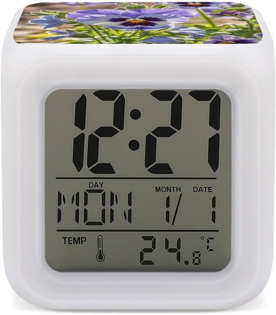 Digitale Wekker - Bureauklok Nachtlampje - Slaap Training - 7 Kleurveranderende Lichten - 31 x 31 inch - Meerdere Kleuren