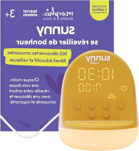 Digitale Wekker - Kinderalarm - Ochtendroutine - Vrolijke wekker - 15 cm - Geel