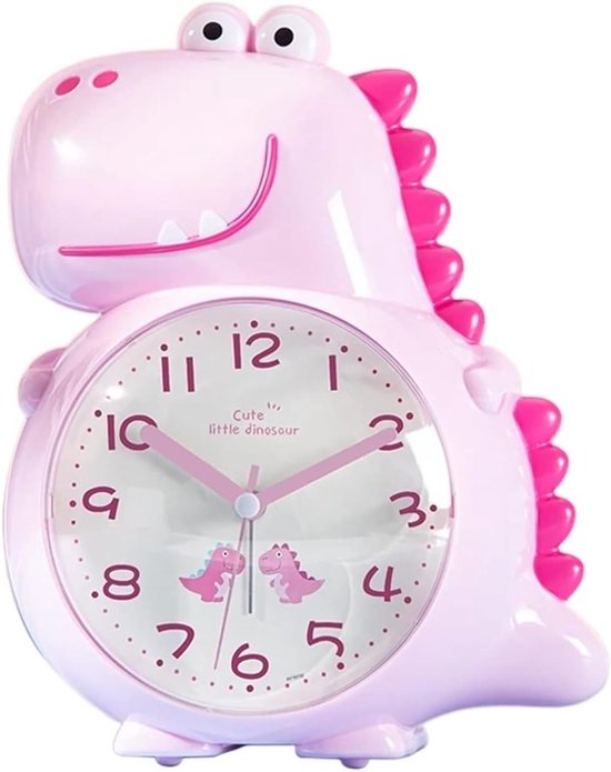 Digitale Wekker - Kinderwekker Dinosaurus - Slaaptraining Kinderen - Zachte Kleuren - 1 Gram - Rood