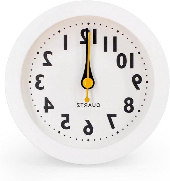 Digitale Wekker - Kinderwekker Nachtlampje - Slaapkamer Gebruik - Stil Zonder Tikken - 96 cm Hoog - Wit