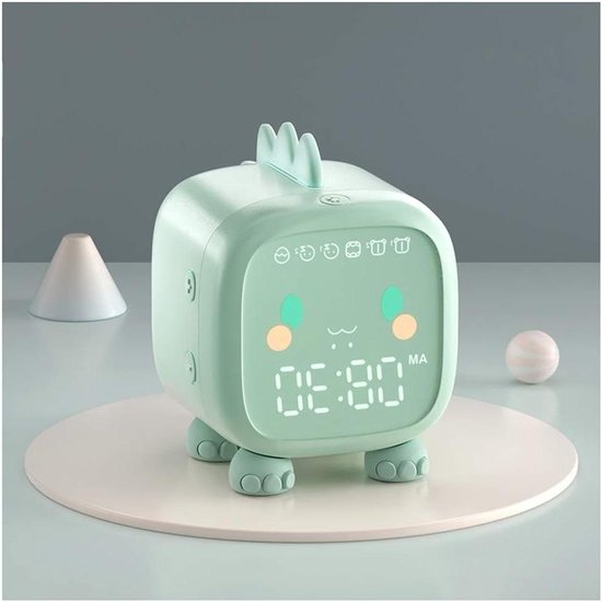 Digitale Wekker - Kinderwekker Tafelklok - Wakker Worden - Slaaptraining Functie - 1000 Grams - A