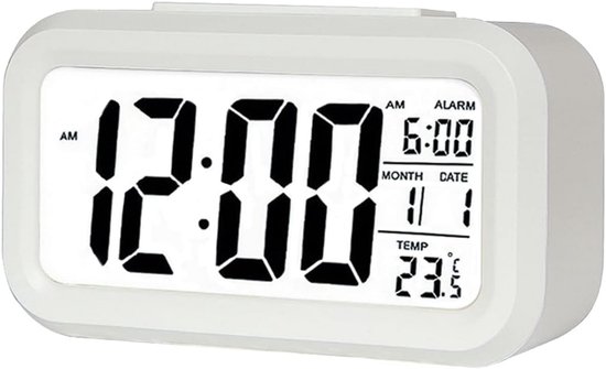 Digitale wekker - Led klok - Wakker worden - Intelligente sensor - 135 cm breed - Zwart