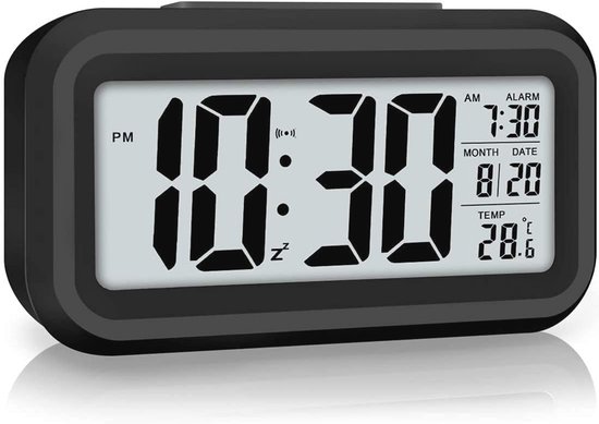 Digitale wekker met groot LED-scherm en temperatuur, ideaal voor kinderen en als cadeau